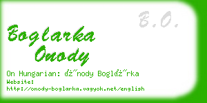 boglarka onody business card